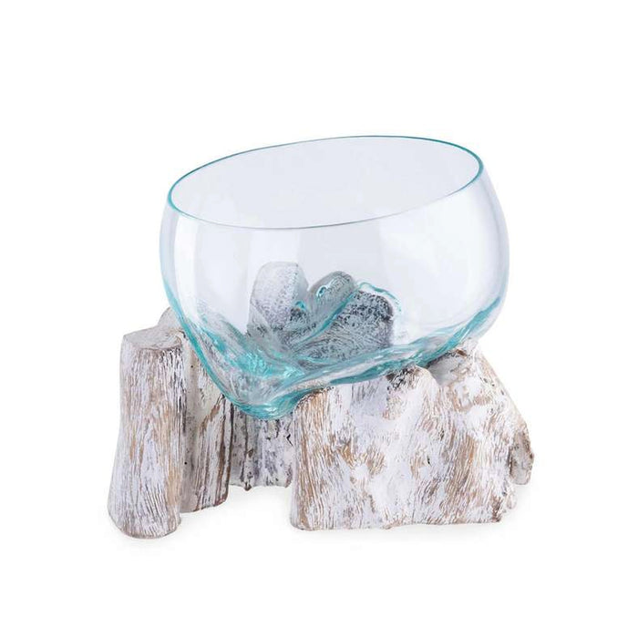 Thy Wood And Glass Terrarium 25X25X18Cm - White