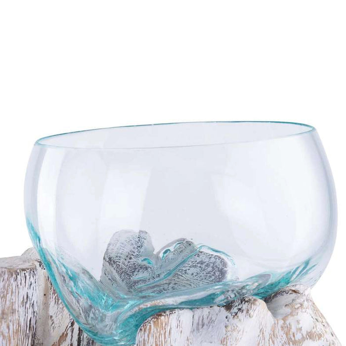 Thy Wood And Glass Terrarium 25X25X18Cm - White