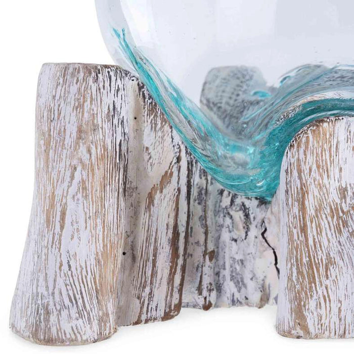 Thy Wood And Glass Terrarium 25X25X18Cm - White
