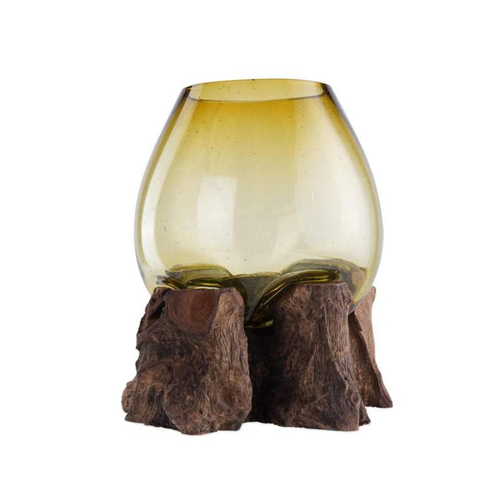 Thy Wood And Glass Terrarium 25X25X25Cm - Brown