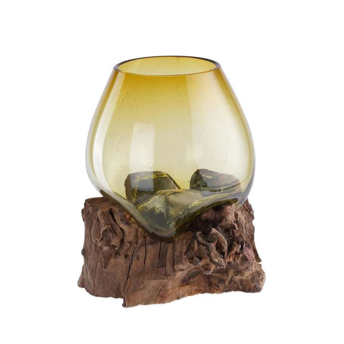 Thy Wood And Glass Terrarium 25X25X25Cm - Brown