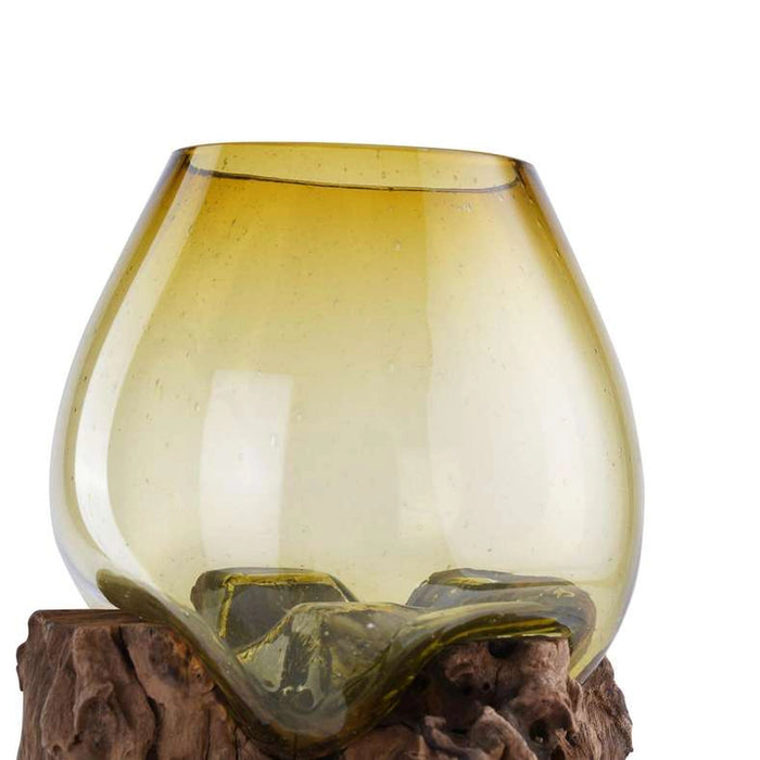 Thy Wood And Glass Terrarium 25X25X25Cm - Brown