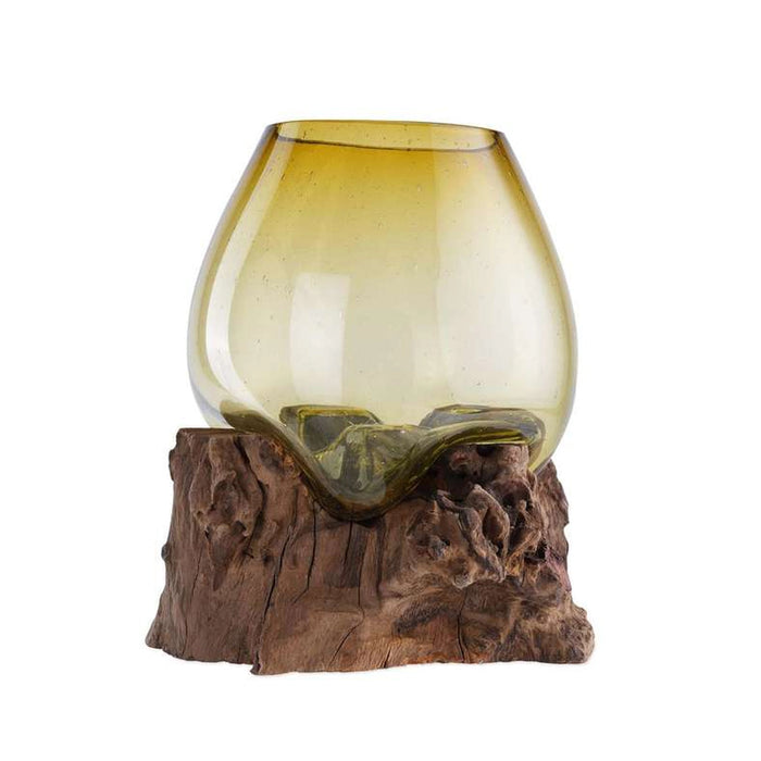 Thy Wood And Glass Terrarium 25X25X25Cm - Brown