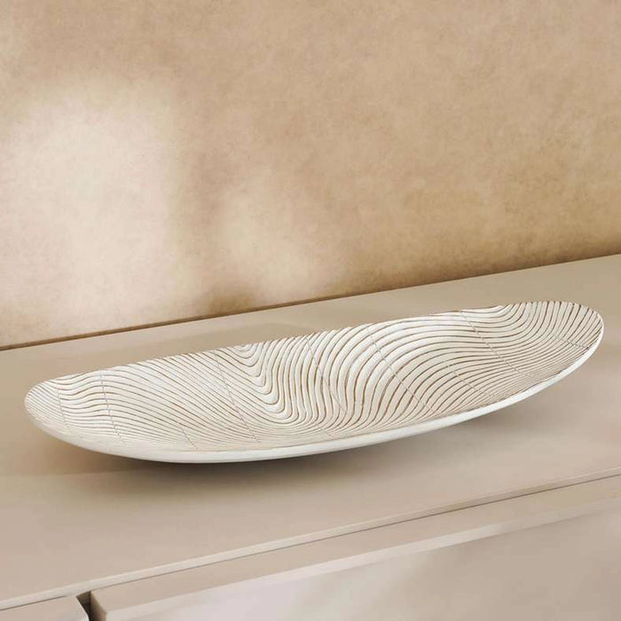 Tiago Polyresin Decor Tray 49X19.5X6Cm - White