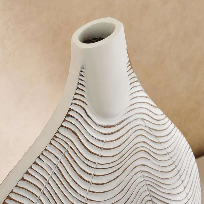 Tiago Polyresin Decor Vase 30X11X43Cm - White