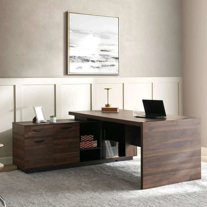 Tiber Office Desk - Walnut