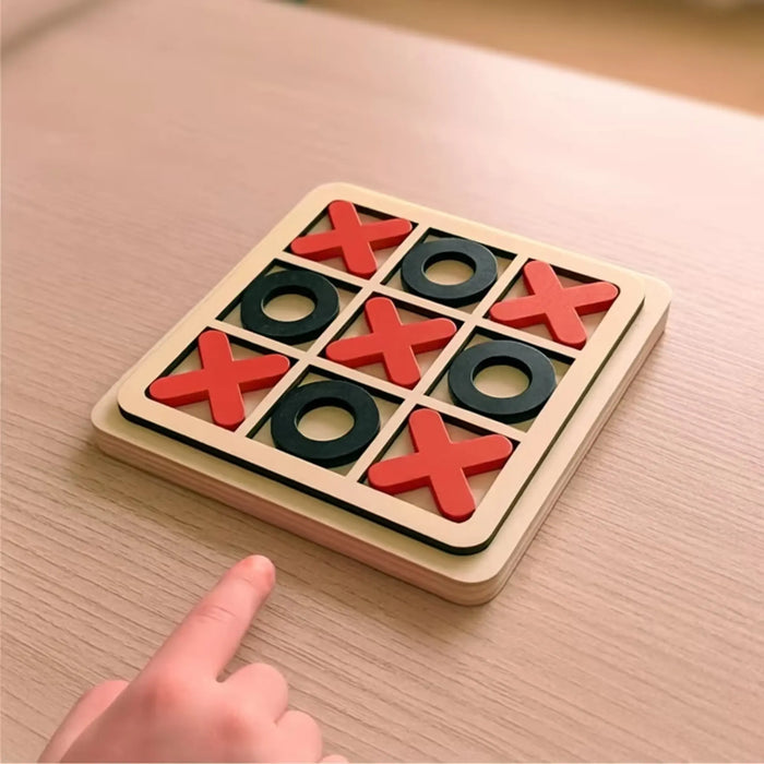 Tic Tac Toe Board Game 14X14 Cm -Natural