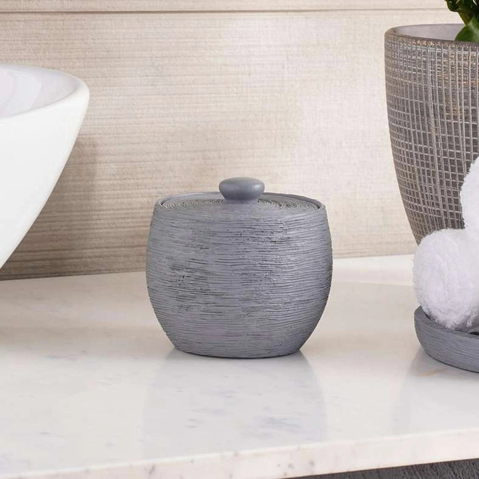 Tide Resin Cotton Jar 10.5X 10.5X 10.2 Cm - Grey