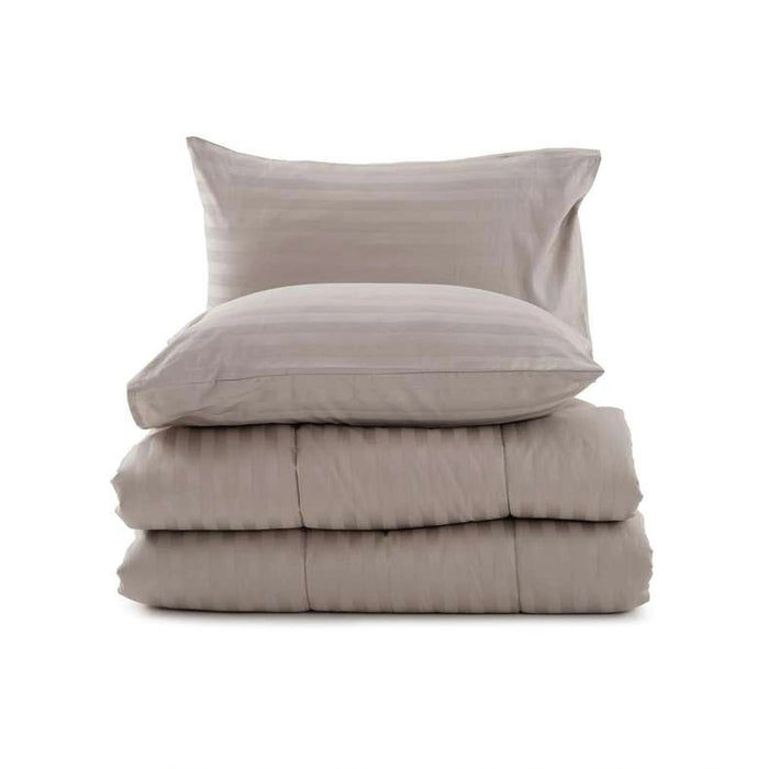 Tiffany 3-Piece Comforter Set 160X240Cm - Silver Grey