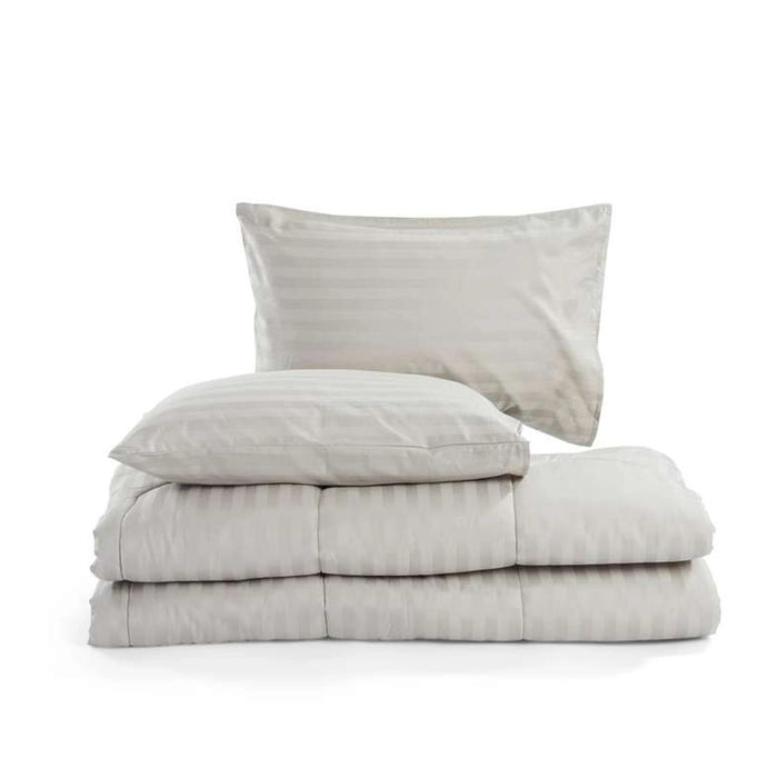 Tiffany 3-Piece Comforter Set 200X240Cm - Silver Grey