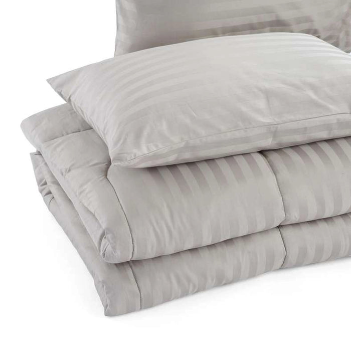 Tiffany 3-Piece Comforter Set 200X240Cm - Silver Grey
