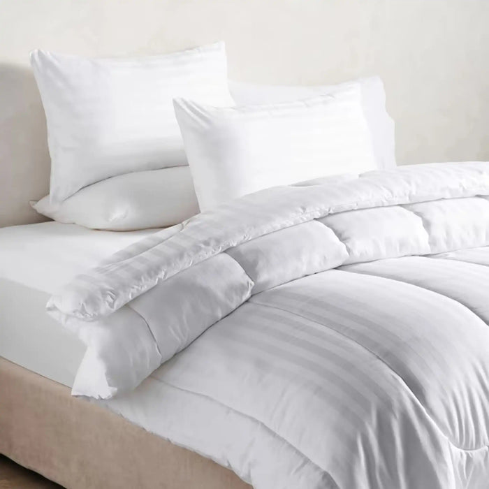 Tiffany 3-Piece Comforter Set -White Pan Home