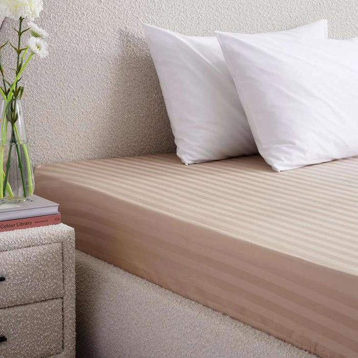 Tiffany Fitted Sheet 120X200+33Cm - Beige