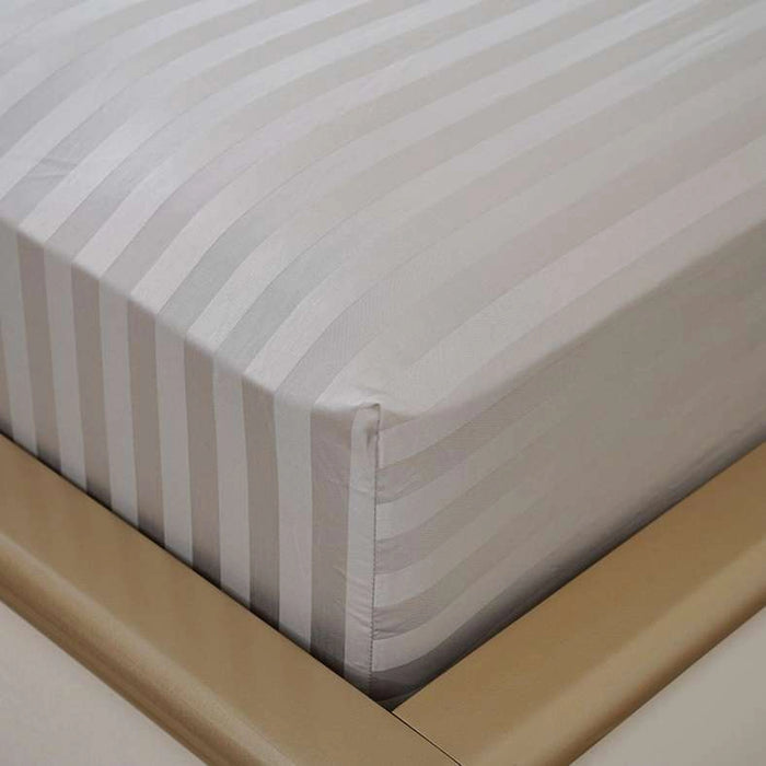 Tiffany Fitted Sheet 180X200+33cm-Silver Grey