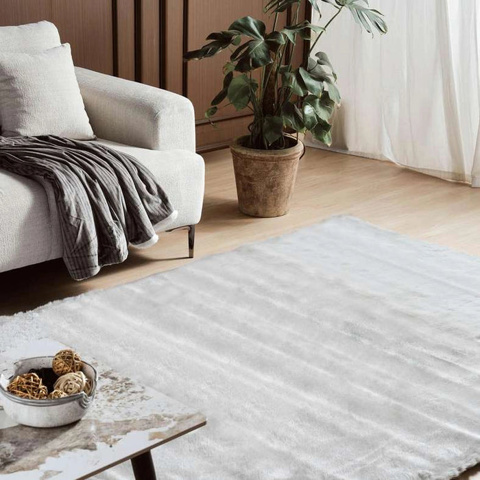Tiffany Luxury Comfort Fur Rug 200X290Cm - Silver