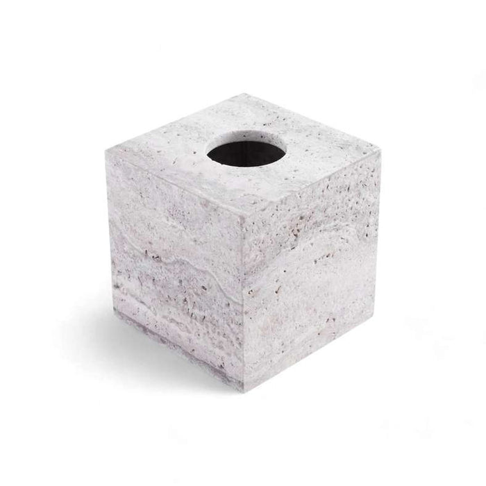 Tiffany Marble Tissue Box Cover 15X15X15Cm - Grey