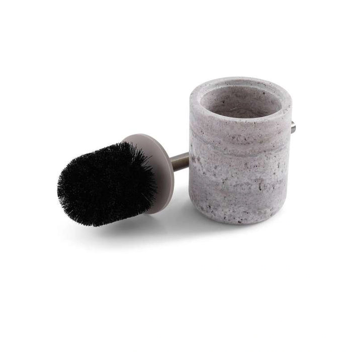 Tiffany Marble Toilet Brush Holder Dia10X12Cm - Grey