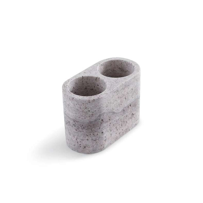 Tiffany Marble Toothbrush Holder 14.4X7.5X10Cm- Grey