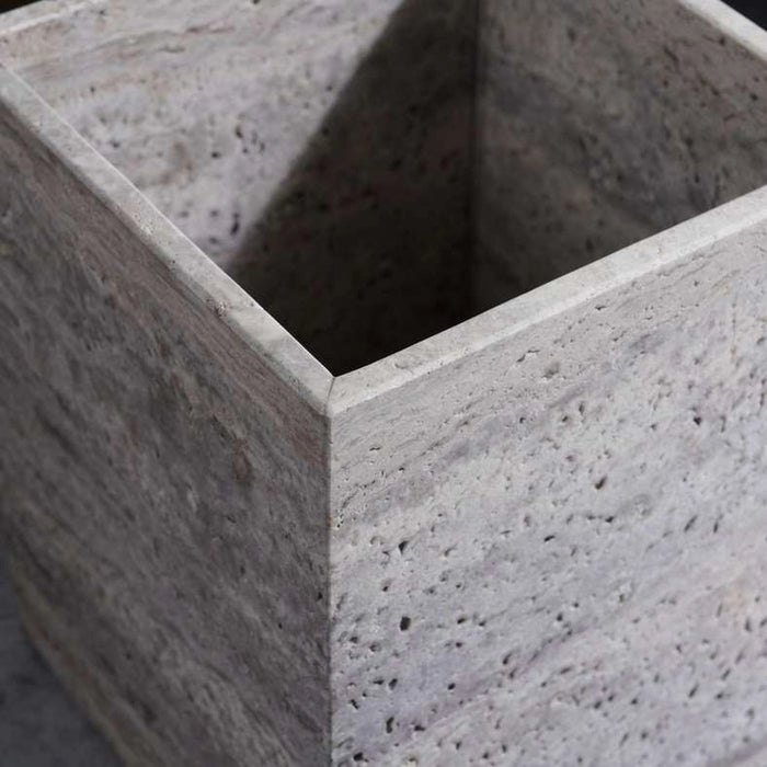 Tiffany Marble Waste Bin 20X25Cm - Grey