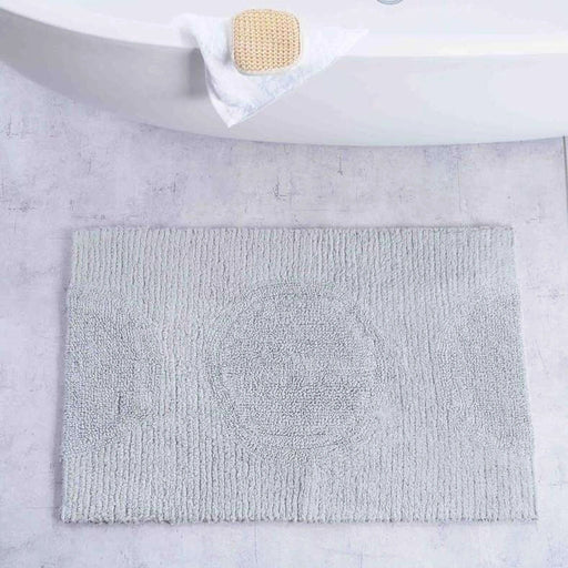 Tiffany Max Tufted Reversible Bathmat 55X85Cm - Light Gre PAN HOME