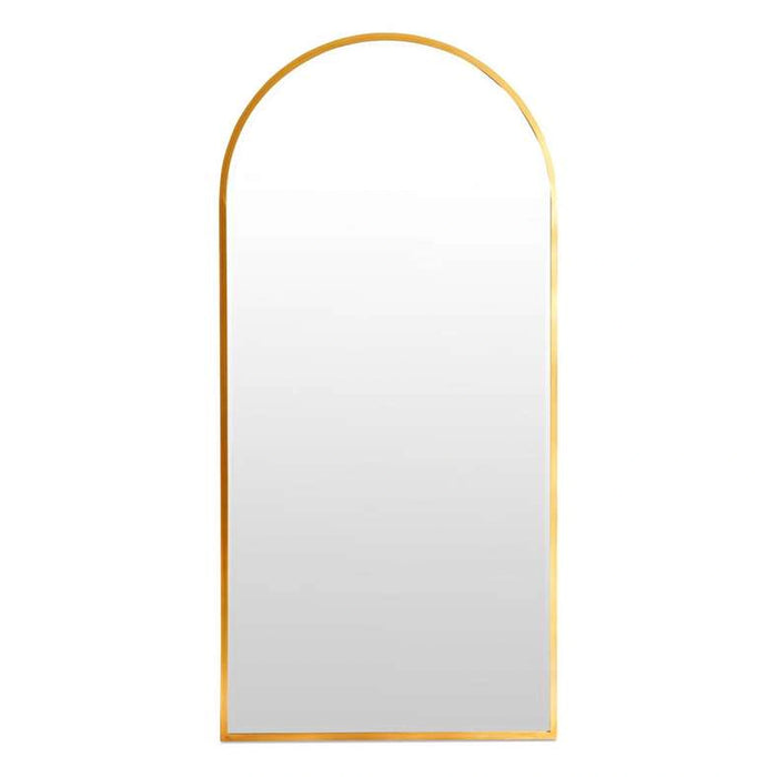 Tiffany Metal Arch Floor Mirror 91X193Cm - Brass Gold