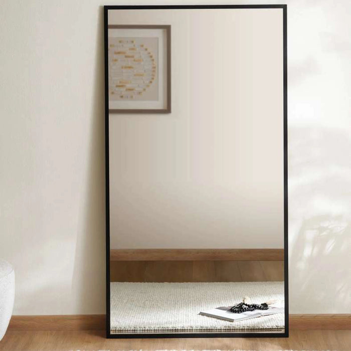 Tiffany Metal Floor Mirror 91X166Cm - Black Nickel