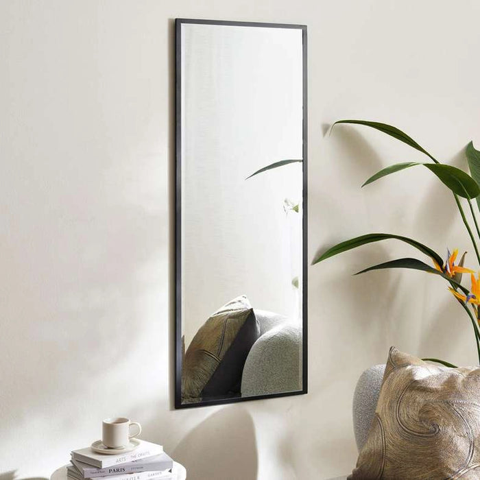 Tiffany Metal Narrow Wall Mirror 51X132Cm - Black Nickel