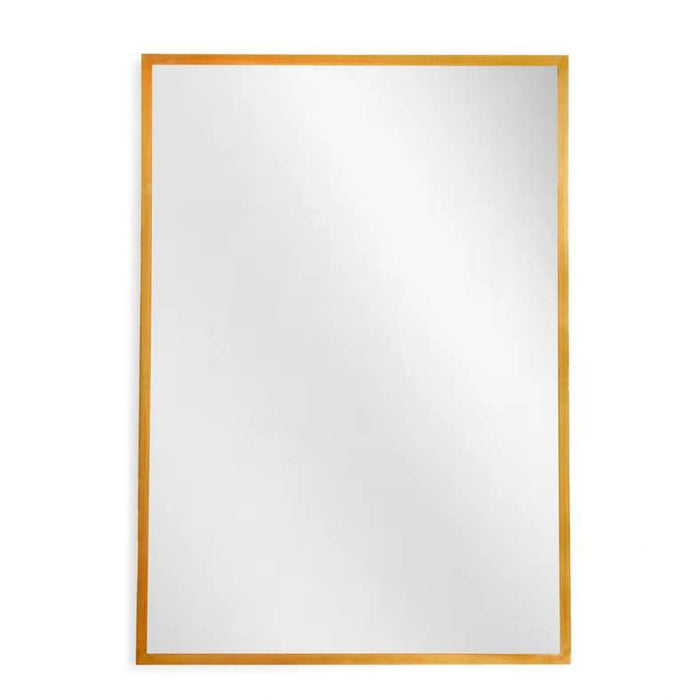 Tiffany Metal Rectangle Wall Mirror 75X1.27X106Cm - Brass Gold