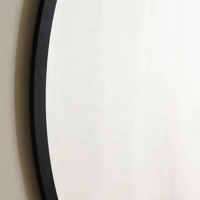 Tiffany Metal Round Wall Mirror Dia 120Cm - Black Nickel