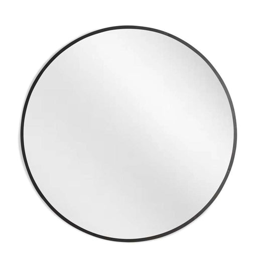 Tiffany Metal Round Wall Mirror Dia 120Cm - Black Nickel PAN HOME