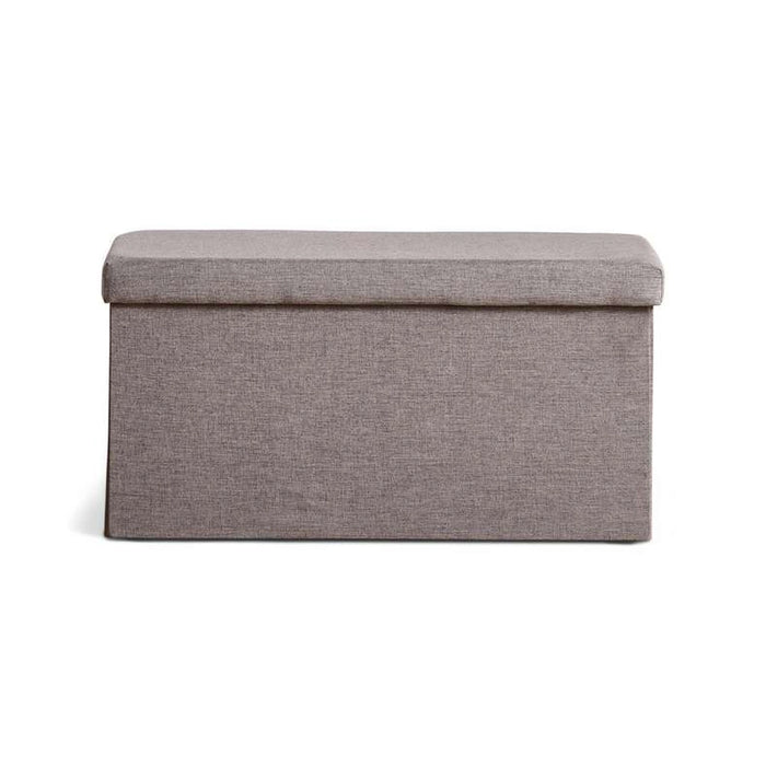 Tiffany Ottoman With Storage - Grey
