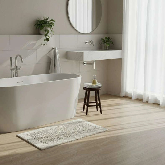 Tiffany Reversible Bathmat 65X120Cm - Flax