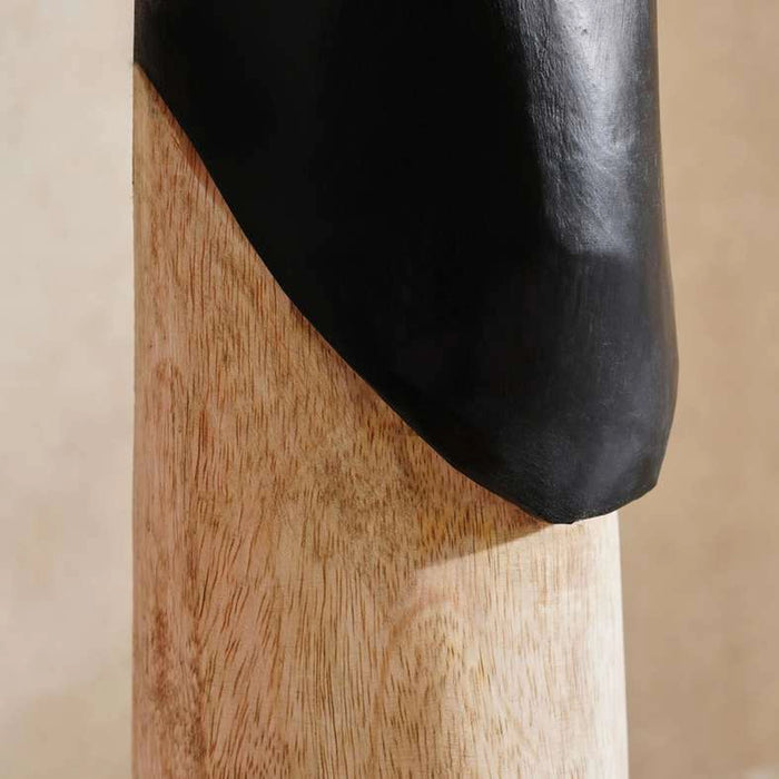 Tigris Wooden Face Figurine 10.16X10.16X54.61Cm- Black