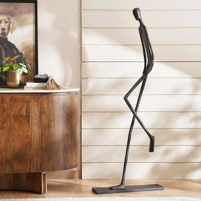 Tinley Metal Decor Human Sculpture 55X140Cm - Black