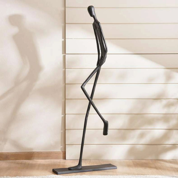 Tinley Metal Decor Human Sculpture 55X140Cm - Black