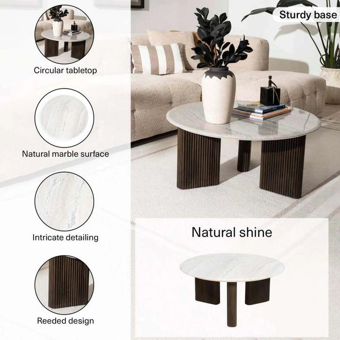 Tinos Coffee Table Marble - Beige Brown
