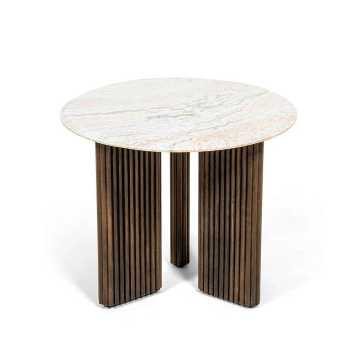 Tinos End Table Marble - Beige Brown