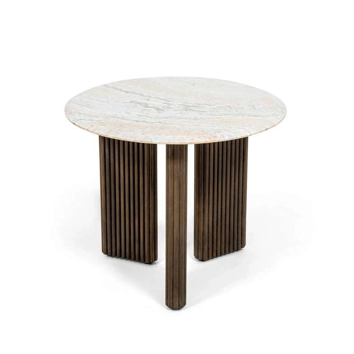 Tinos End Table Marble - Beige Brown
