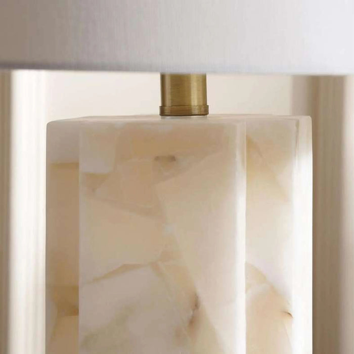 Tirzah E27 Alabaster Table Lamp Dia 38X69Cm - White
