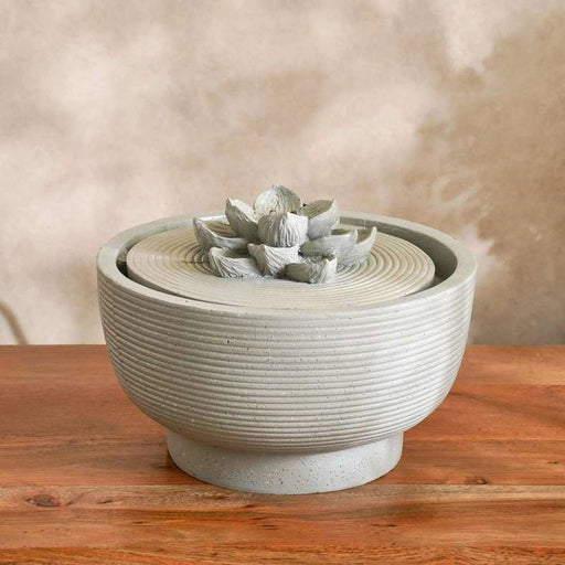 Titan Polyresin Table Fountain 27X27X15Cm- Beige PAN HOME