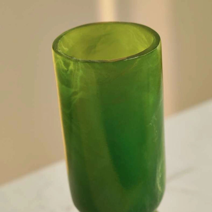 Tivoli Resin Vase 6.4X6.4X18.4Cm - Green
