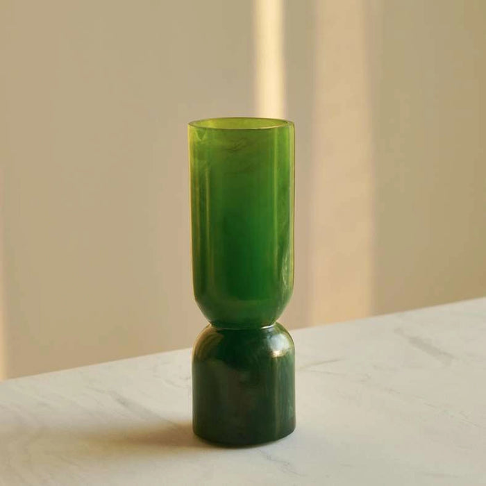 Tivoli Resin Vase 6.4X6.4X18.4Cm - Green
