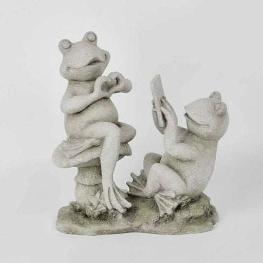 Toad Resin Frog Figurine Garden Decor 33.7X16X36.2Cm - Grey PAN HOME