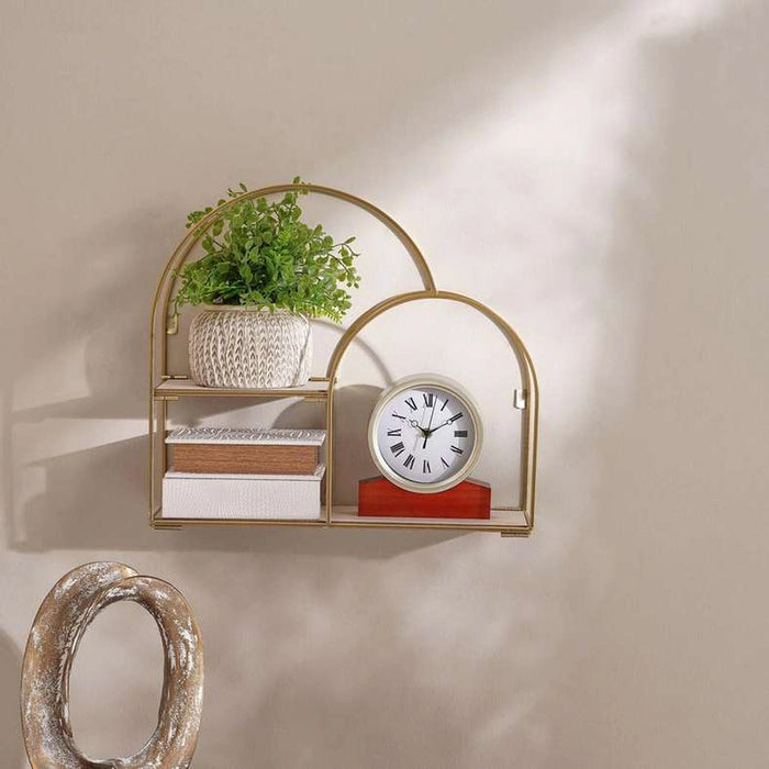 Tobbin Arch Metal Wall Shelf 44.5X17.3X49.7Cm - Gold