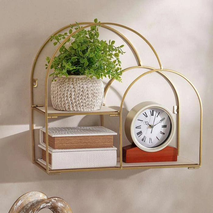 Tobbin Arch Metal Wall Shelf 44.5X17.3X49.7Cm - Gold
