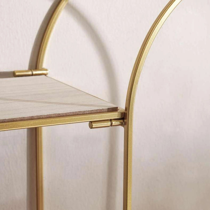 Tobbin Arch Metal Wall Shelf 44.5X17.3X49.7Cm - Gold