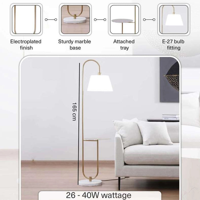 Tokyo E27 Floor Lamp H165Cm - Brass
