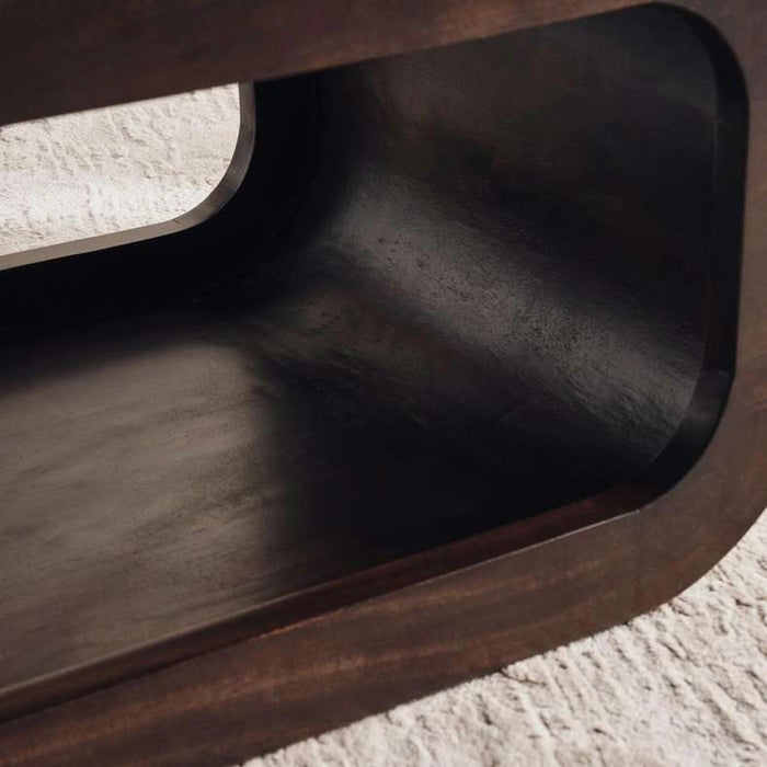 Tolaga Coffee Table Curved Solid Wood - Brown