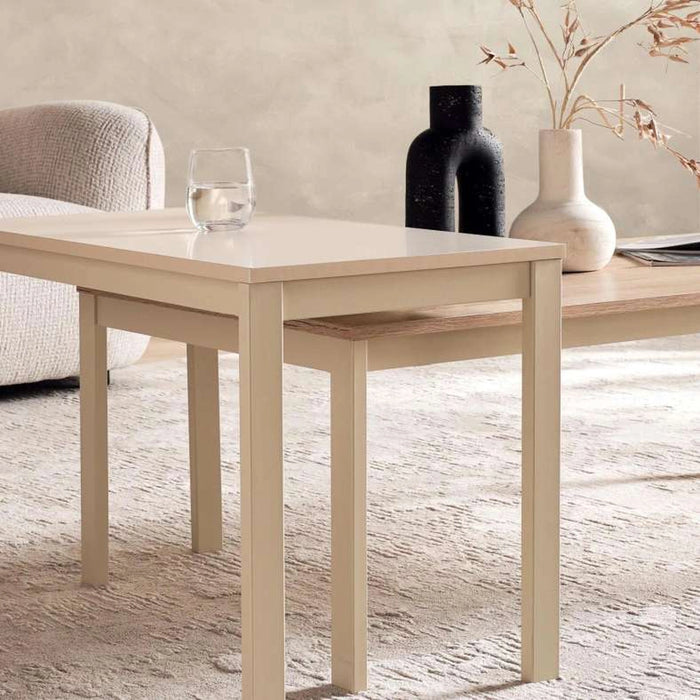 Tommaso Coffee Table Set Of 2 Melamine - Natural & White