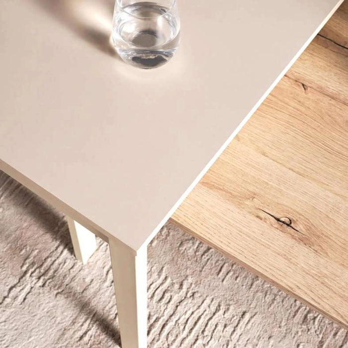 Tommaso Coffee Table Set Of 2 Melamine - Natural & White